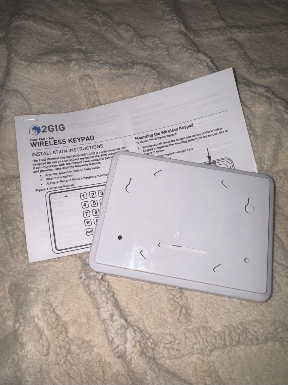 2gig security keypad